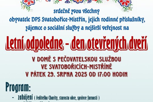 Letní odpoledne-den otevřených dveří